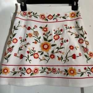 embroidered skirt